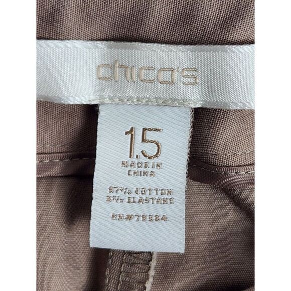 Chico's Size 1.5 Dress Pants, in Tan - Picture 9 of 10